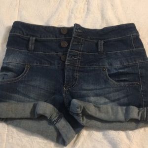Button up blue Jean shorts mossimo sz 3